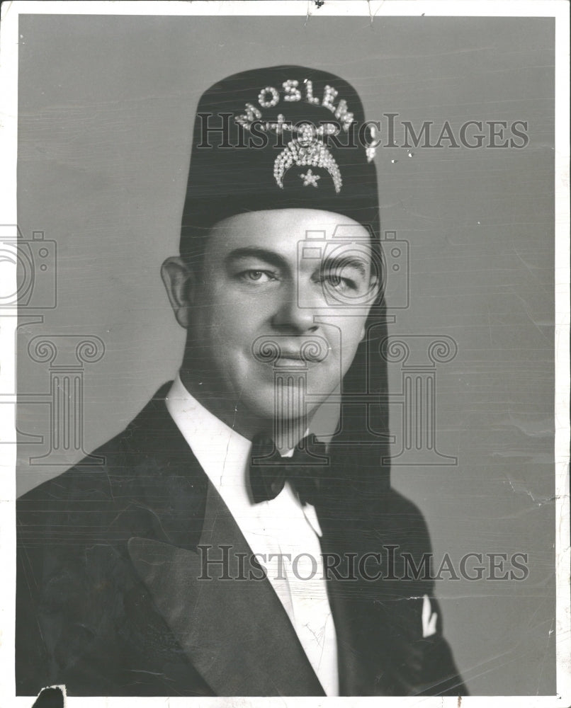 1952 Press Photo Vaughan Ried Chairman Moslem Temple - RRV31283 - Historic Images