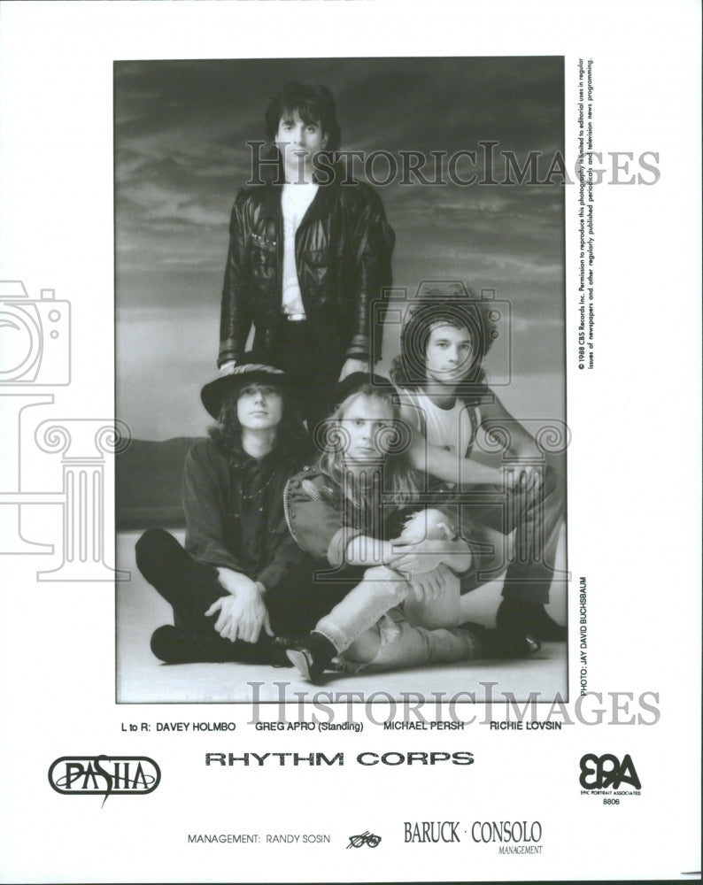 1990 Press Photo Rhythm Corps Alternative Rock Band - RRV31341 - Historic Images