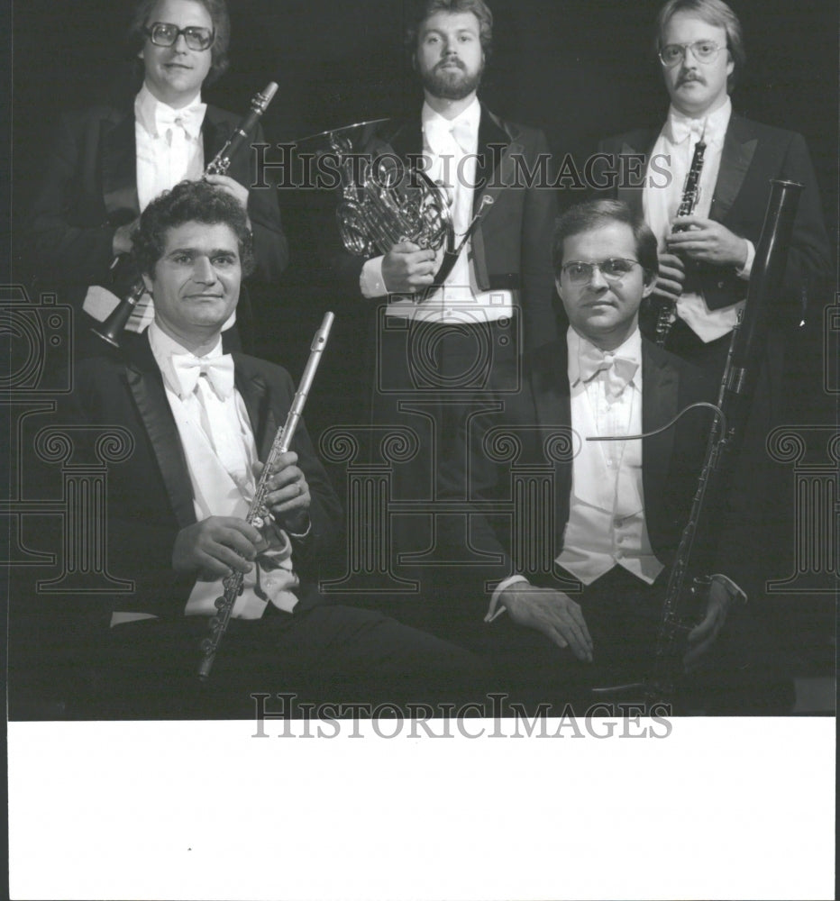 1981 Press Photo Renaissance Woodwind quintet musician - RRV31455 - Historic Images