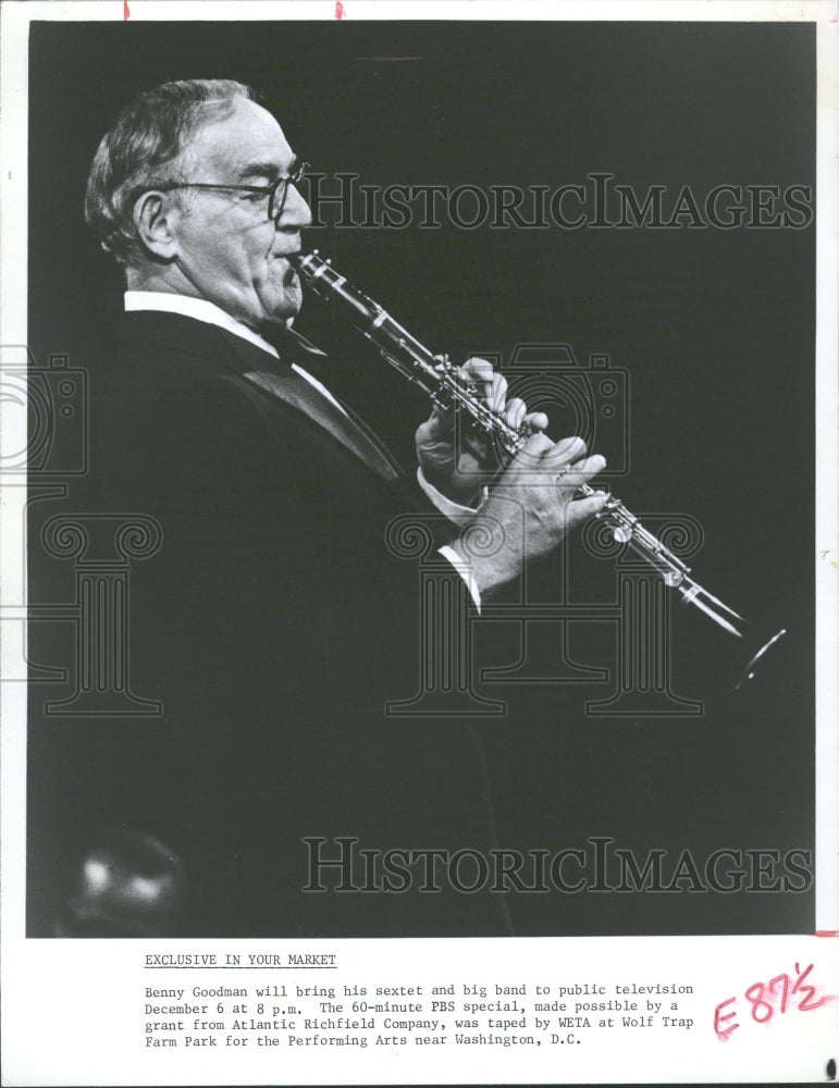 1977 Press Photo Benny Goodman Jazz Swing Musician - RRV31627- Historic Images