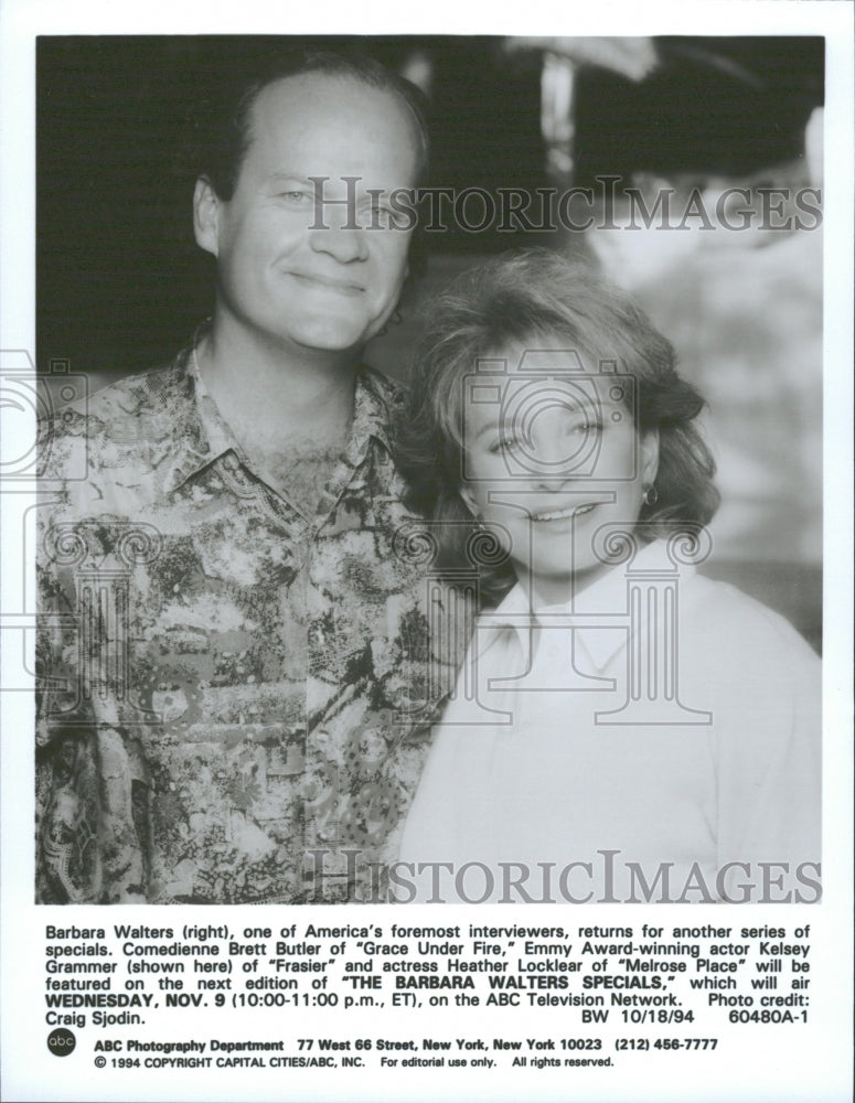 1994 Barbara Walters Brett Butle Comedienne - Historic Images