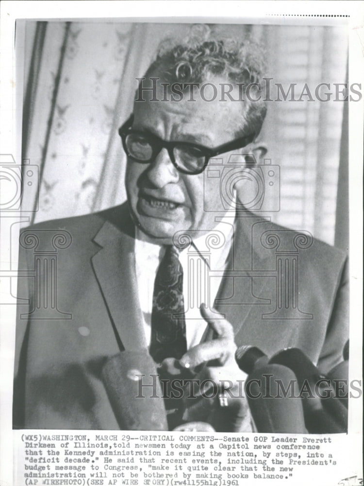 1961 Senate GOP Leader Everett Dirksen News - Historic Images