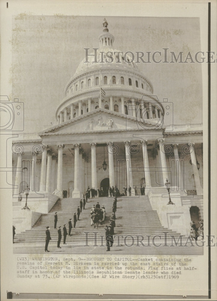 1969 Everett Dirksen USS Capitol Casket - Historic Images