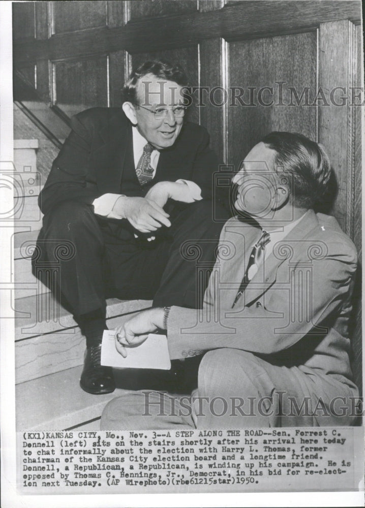 1950 Press Photo Forrest C Donnell Senator Governor - Historic Images