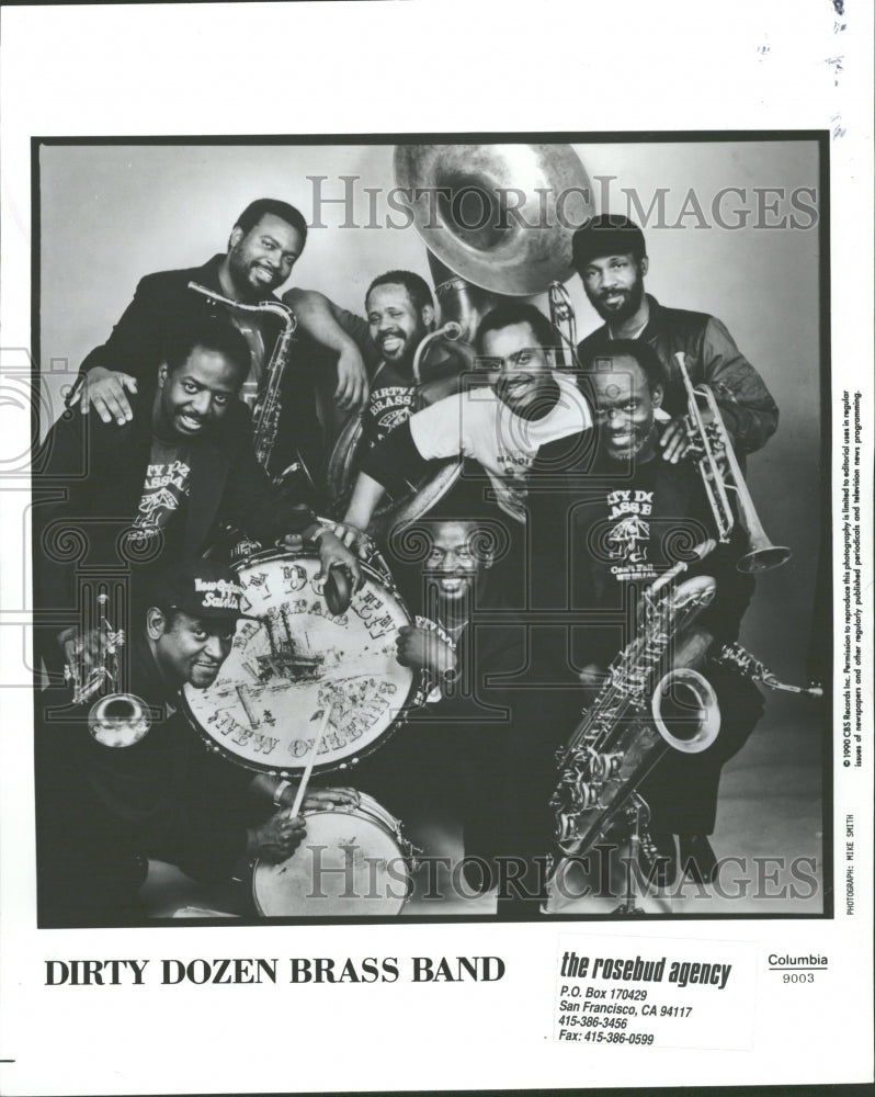 1990 Press Photo Dirty Dozen Brass Band Orleans Style - RRV32197 - Historic Images