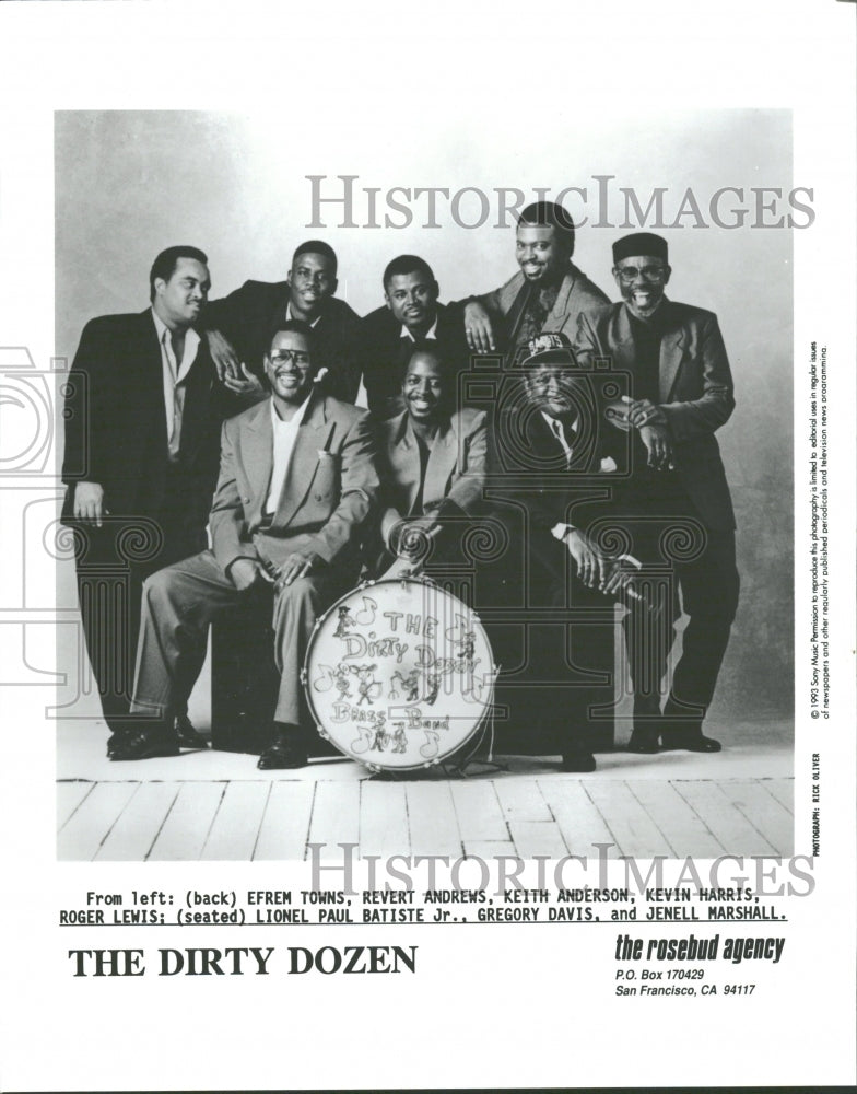 1995 Press Photo Dirty Dozen rock band Efren Towns - RRV32199 - Historic Images