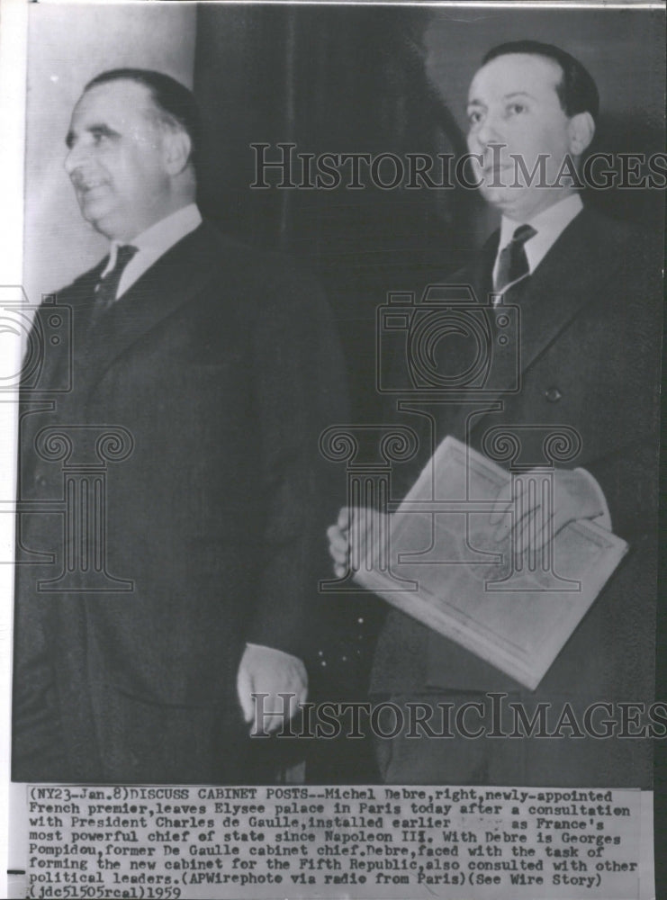 1959 Michel Debre French Elysee Paris Today - Historic Images