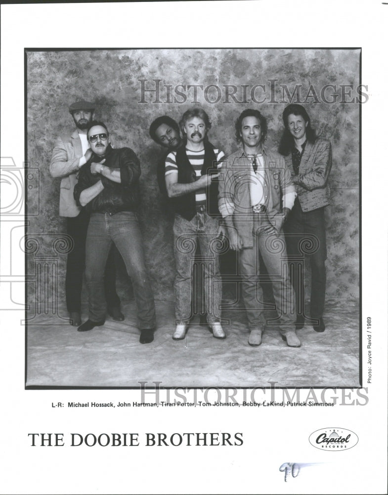 1989 Press Photo Doobie Brothers Michael Hossack Band - RRV32595 - Historic Images