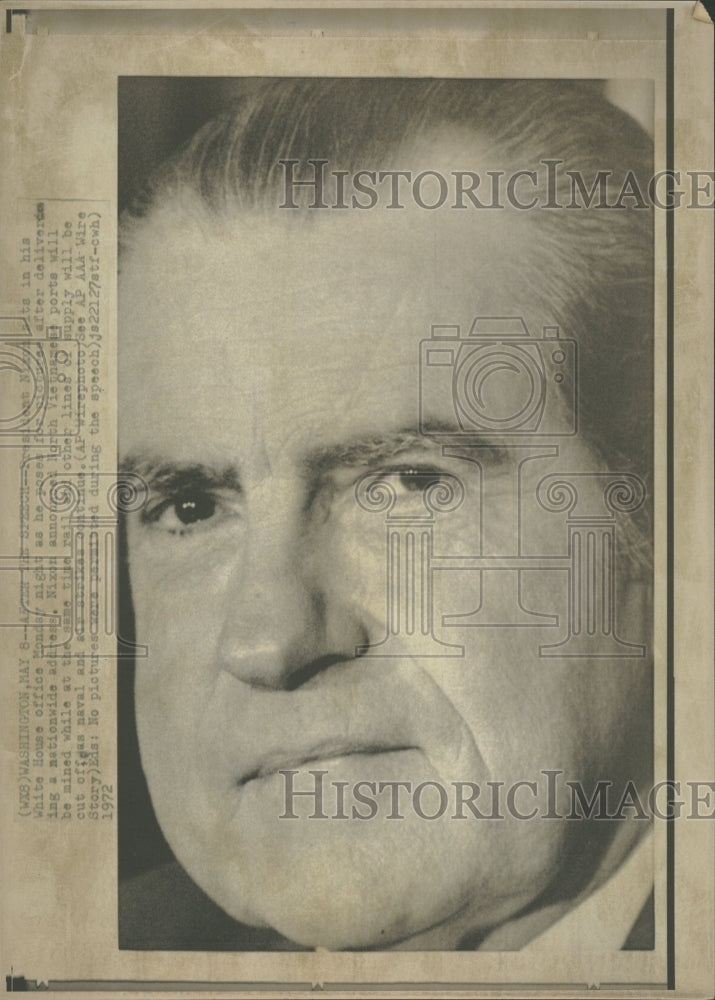 1972 Nixon Speech North Viet Nam Air Strike-Historic Images