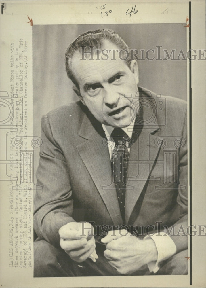 1970 President Nixon on Televison - Historic Images