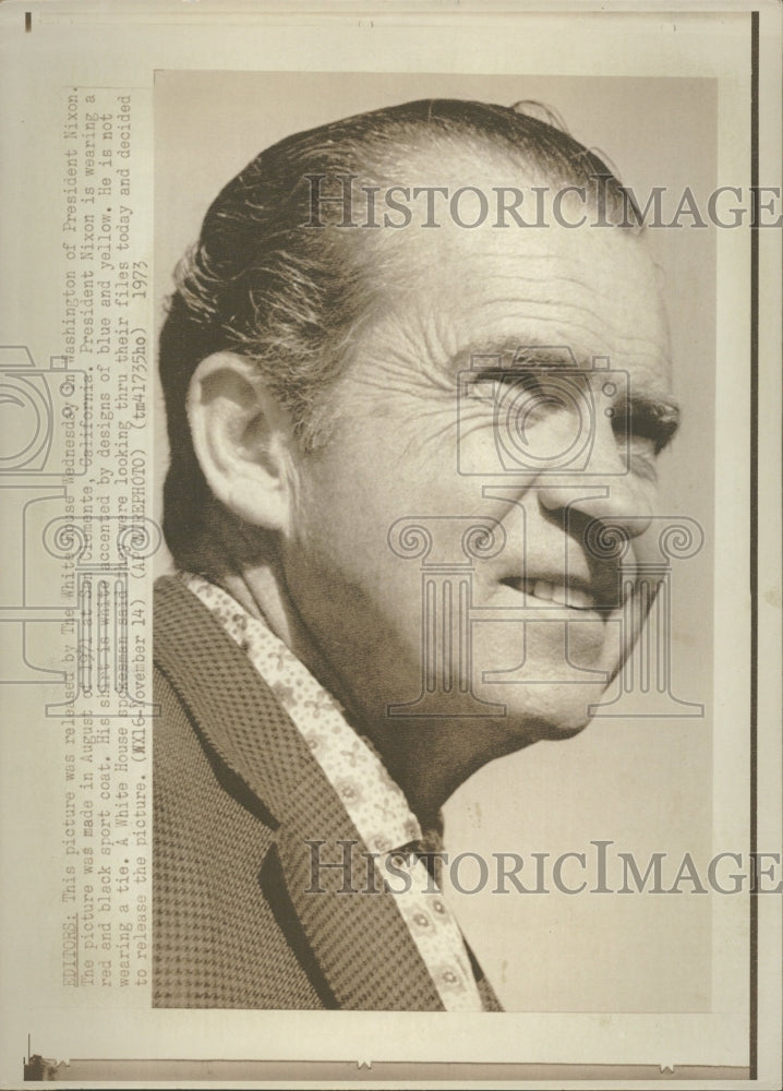 1973 Nixon President White House Washington - Historic Images