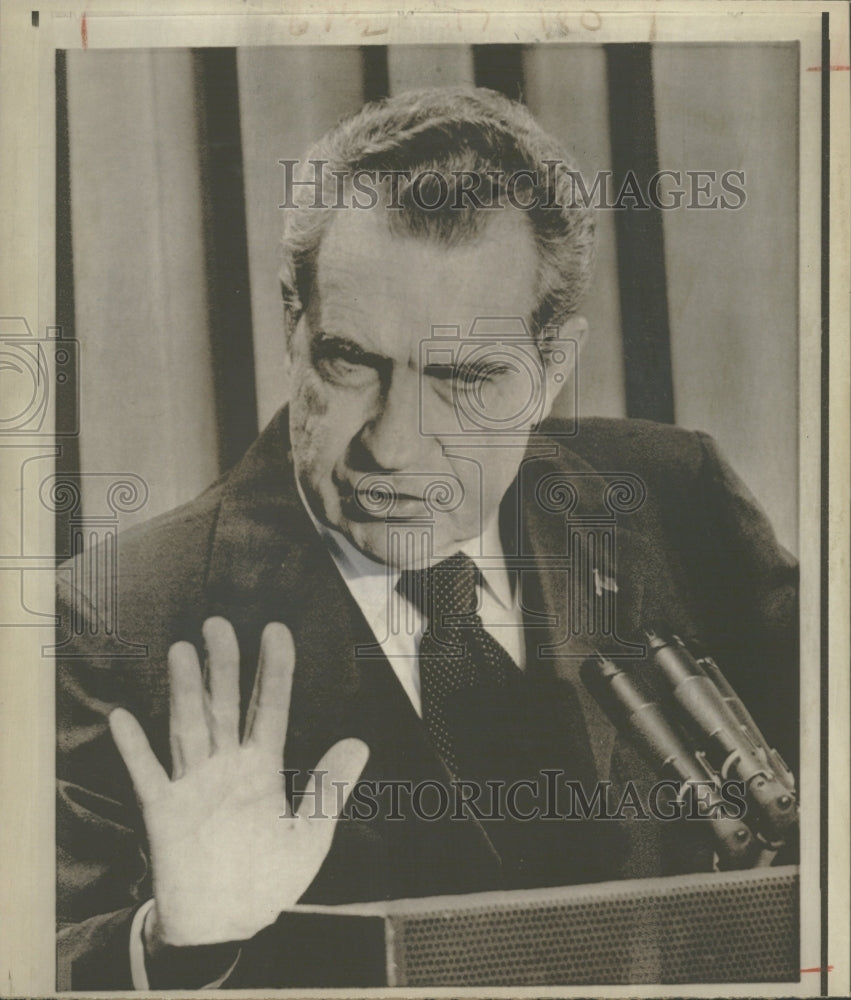 1973 Press Photo President Richard Nixon Politician - Historic Images