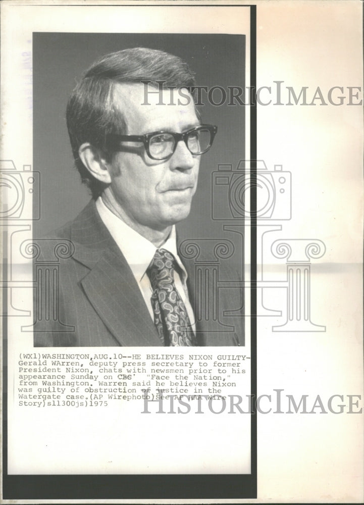 1975 Nation Gerald Warren Press Secreatary - Historic Images