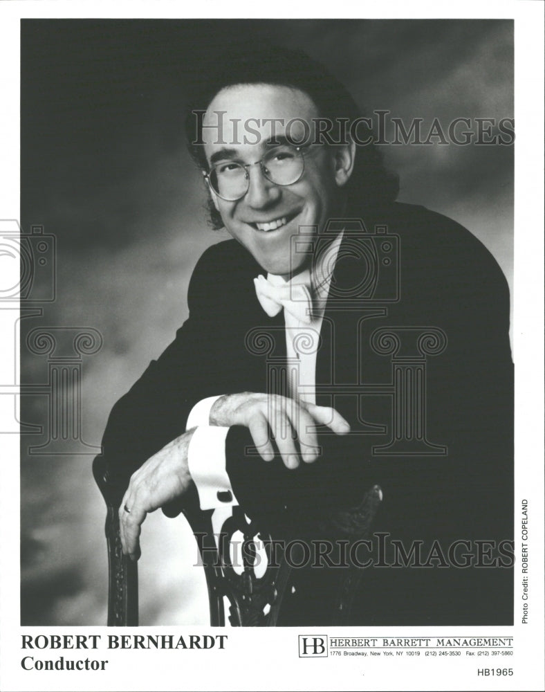 Press Photo Conductor Robert Bernhardt Detroit Sym - Historic Images