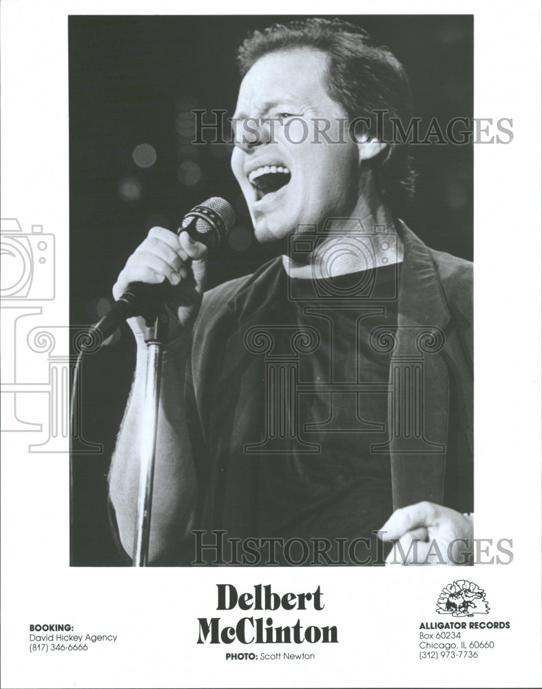 1990 Singer Delbert McClinton Promo Singing - Historic Images