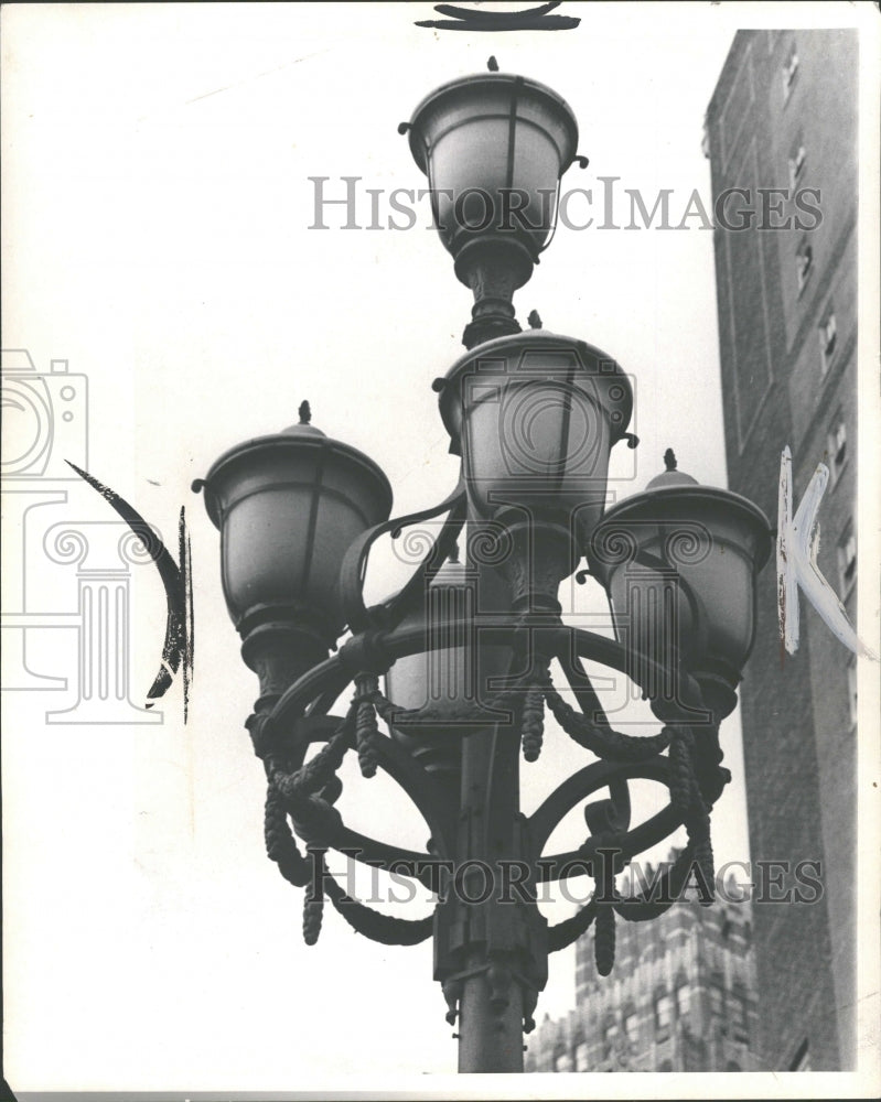 1971 Street Lamps in Detroit - Historic Images