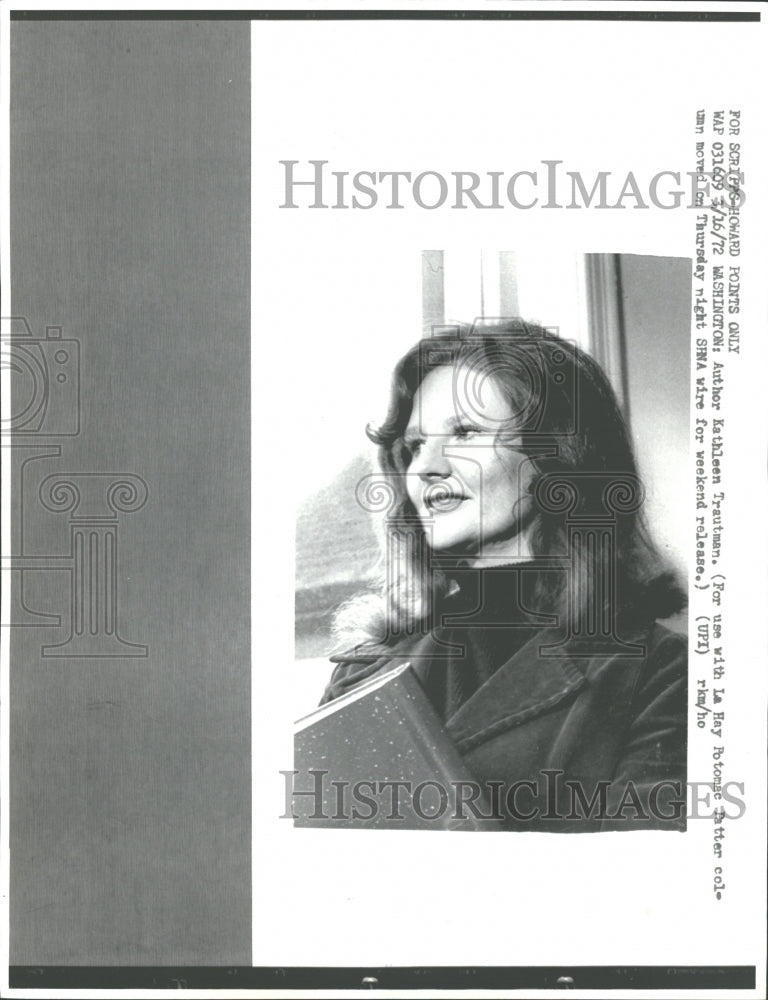 1972 Author Kathleen Trautman - Historic Images