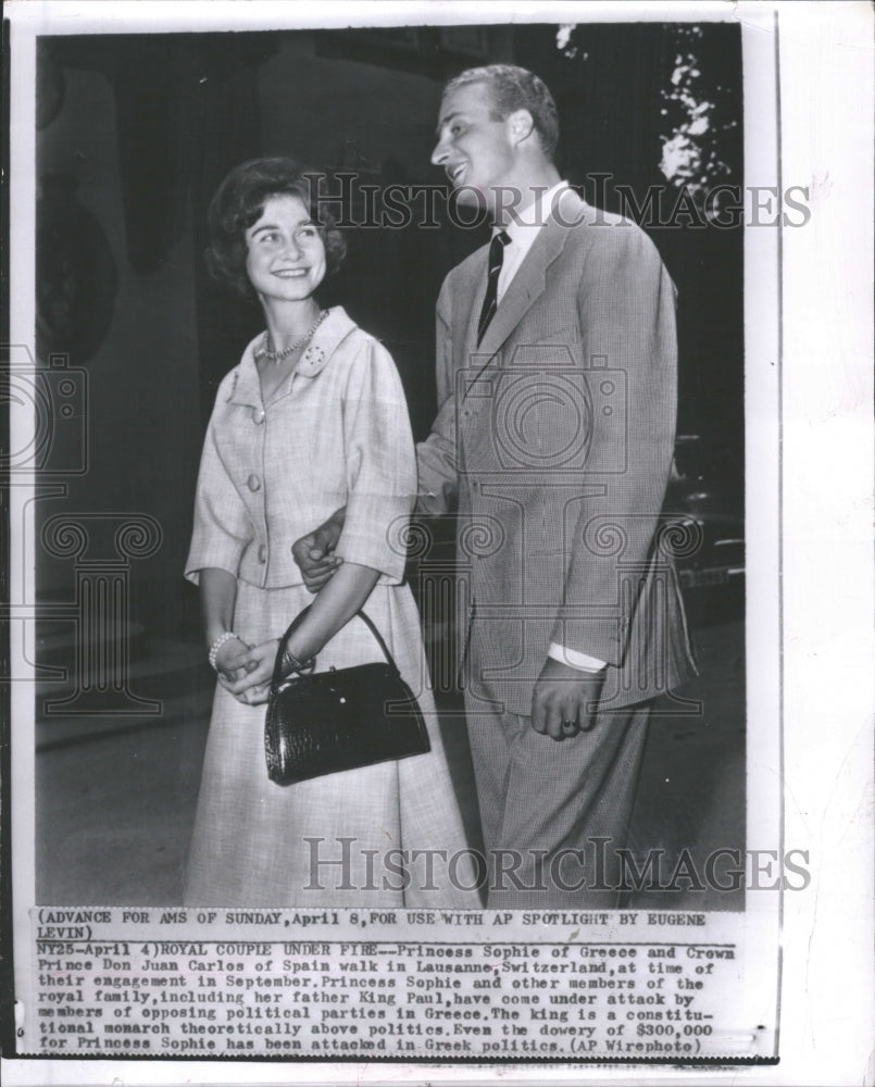 1962 Photo Princ. Sophie /Crown Prince Don Juan Carles - Historic Images