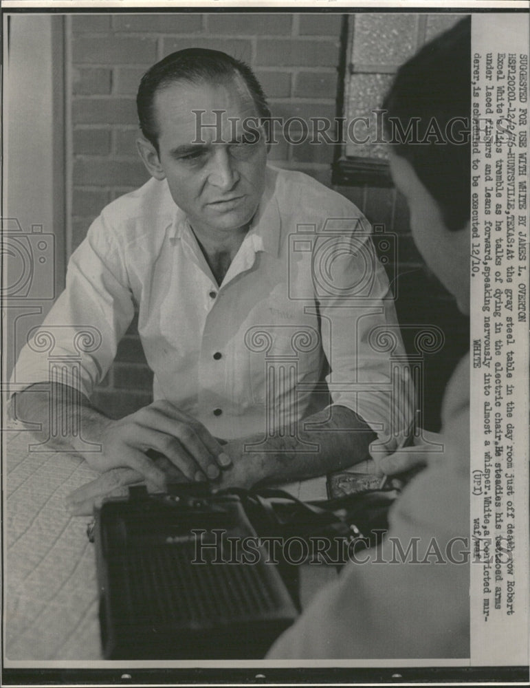 1976 Death Row Inmate Interview White - Historic Images