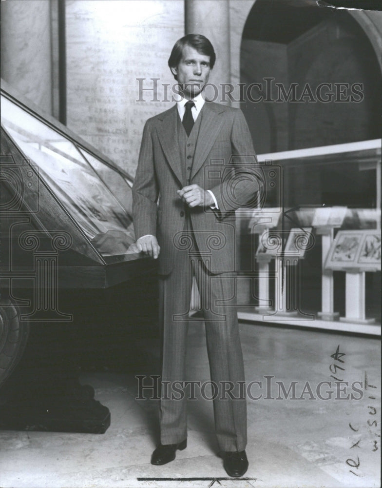 1978 Press Photo Male Model In Three Piece Suit - RRV34791 - Historic Images