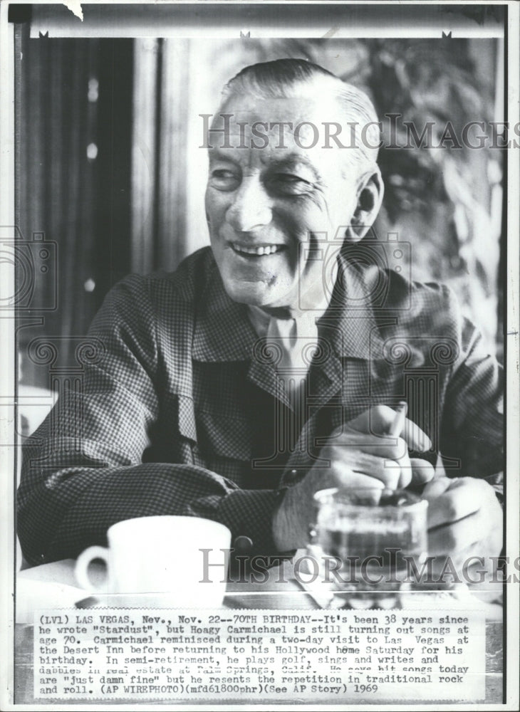 1969 Press Photo Hoagy Carmichael - RRV35137 - Historic Images