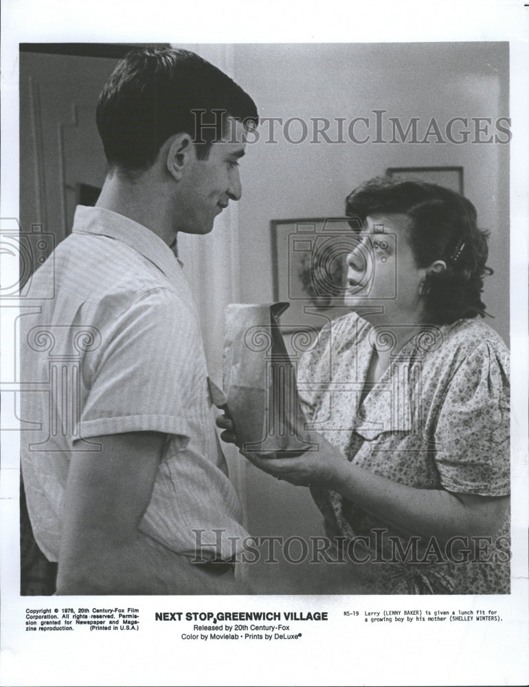 1976 Lenny Baker Shelley Winters Actress - Historic Images