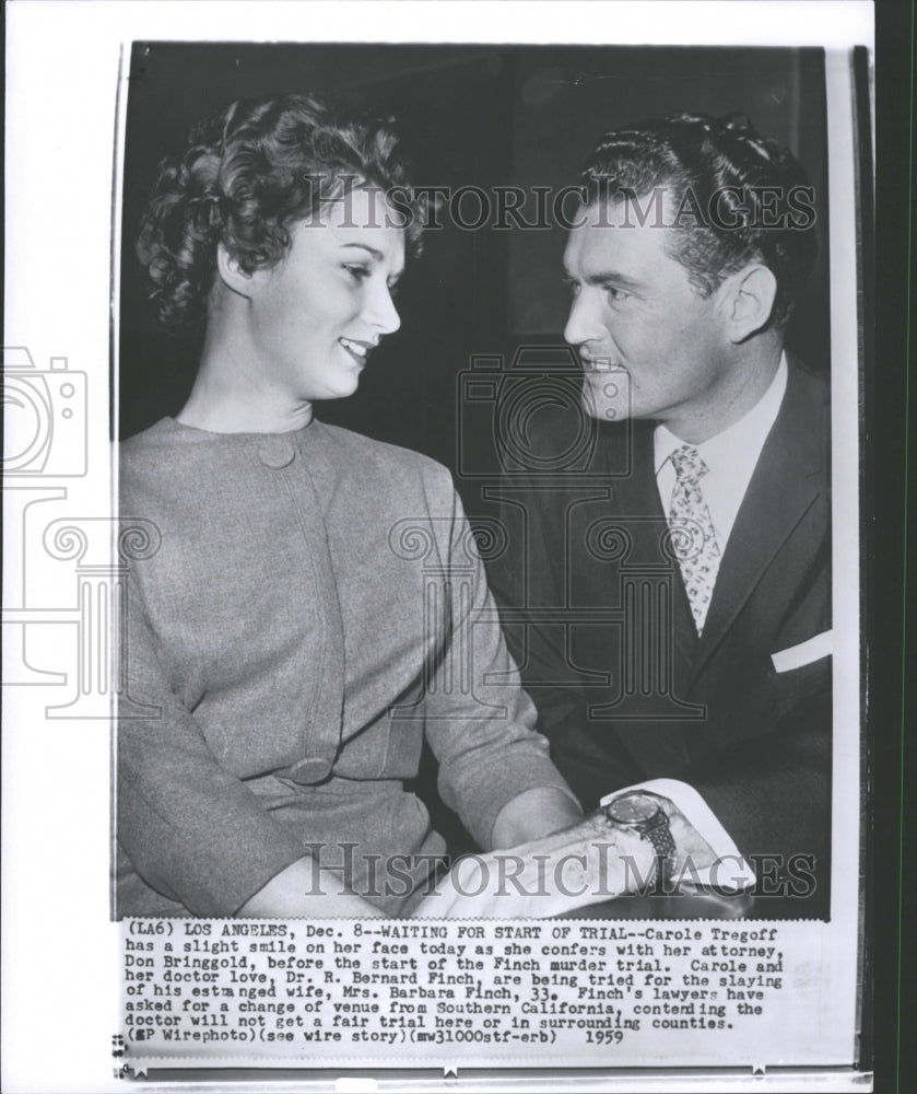 1959 Press Photo Finch Murder Trial Carole Tregoff - RRV35305 - Historic Images