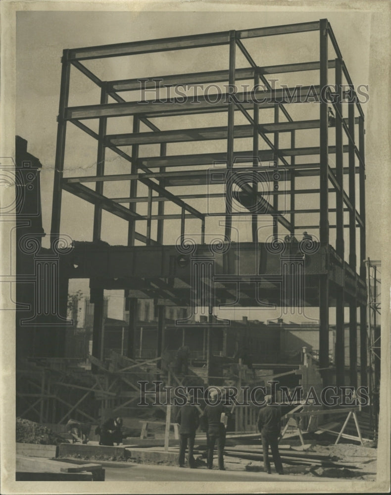 1935 Detroit New Radio Studio Construction  - Historic Images