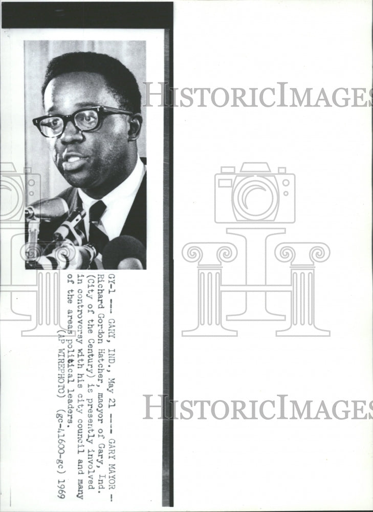 1969 Gary Indiana Mayor Richard Hatcher - Historic Images