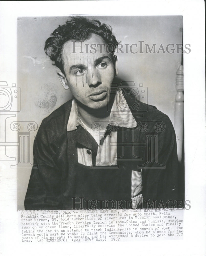 1957 German Youth Arrested Wanted Russia - Historic Images