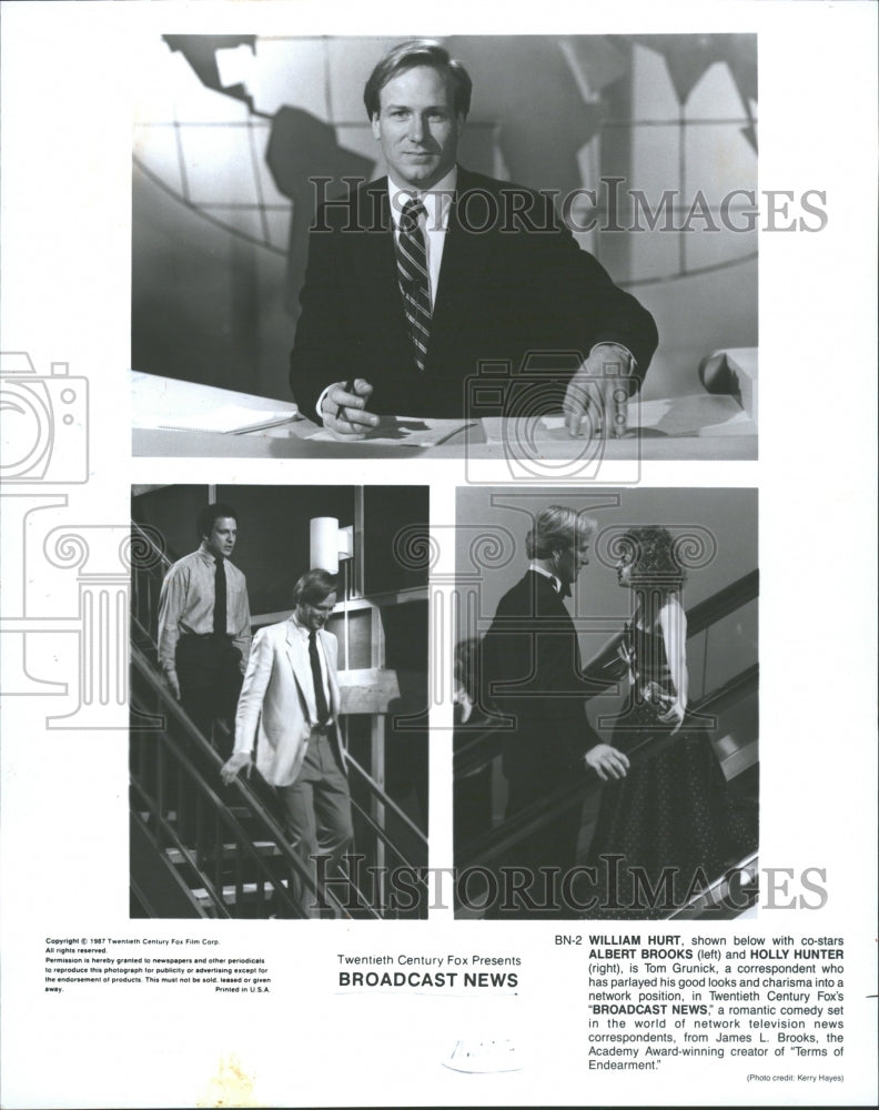 1987 Press Photo Actor William Hurt In &quot;Broadcast News&quot; - RRV35869 - Historic Images