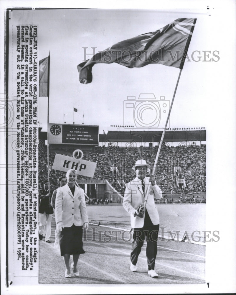 1958, Canadian Gymnast Ernestine Russell - RRV36023 - Historic Images