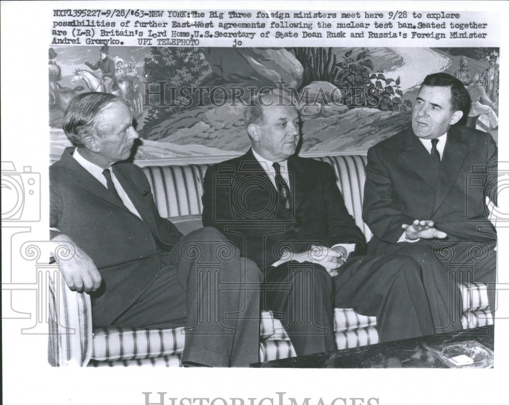 1963 Nuclear Ban Meeting Attendee Dean Rusk - Historic Images