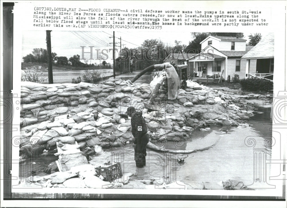 1973 River Des Peres St Louis Flood - Historic Images