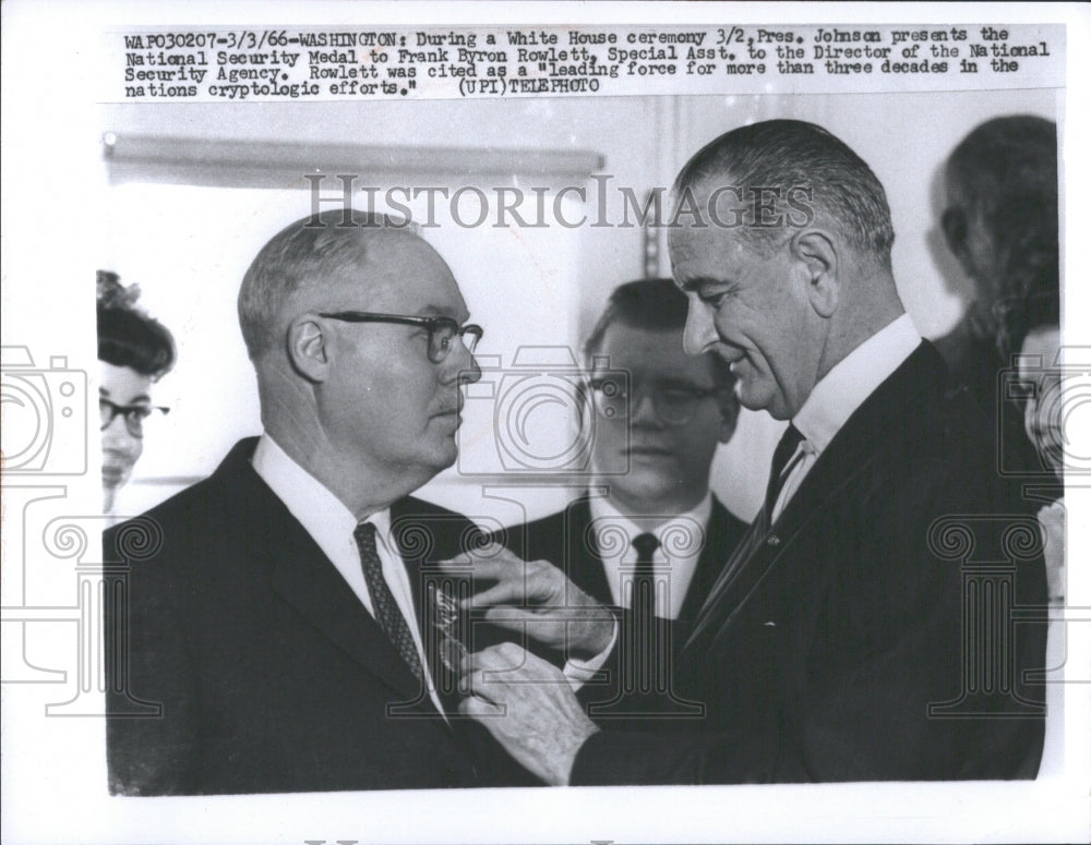 1966 White House Ceremony Pres Johnson - Historic Images