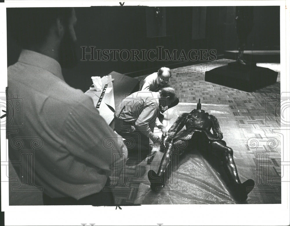 1981 Press Photo Detroit Institute Parts Statue Rodin - RRV36983 - Historic Images