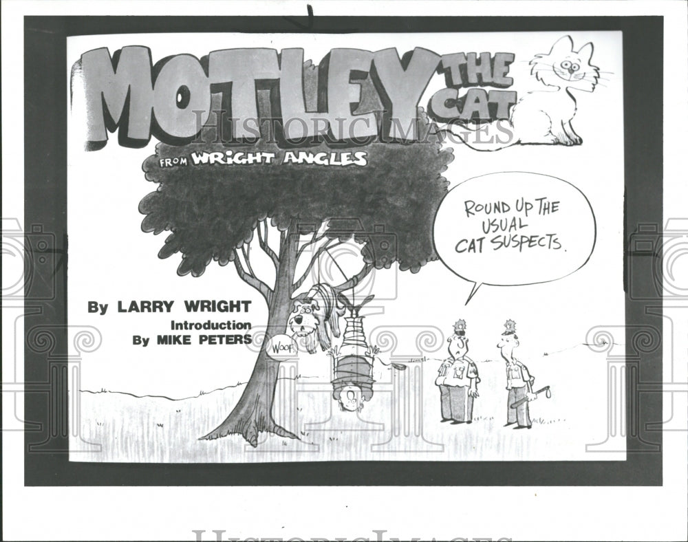 1988, Motley The Cat Cartoon Larry Wright - RRV37547 - Historic Images