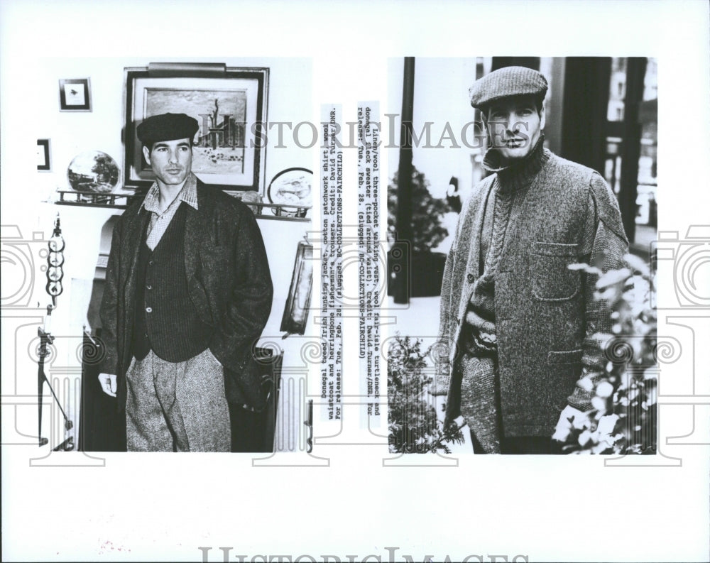 1995 Press Photo male model men&#39;s clothing jacket vest - RRV37875 - Historic Images