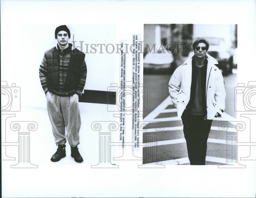 1995, male model men&#39;s clothing jackets wear - RRV37877 - Historic Images