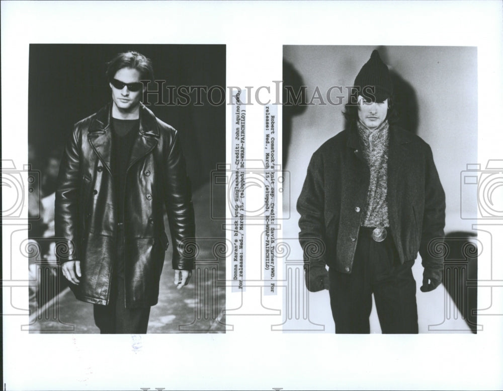 1995 Press Photo Male Models On Runway In Winter Coats - RRV37879- Historic Images
