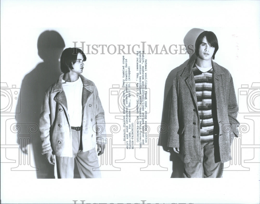 1995, male model men's clothing jackets - RRV37883 - Historic Images