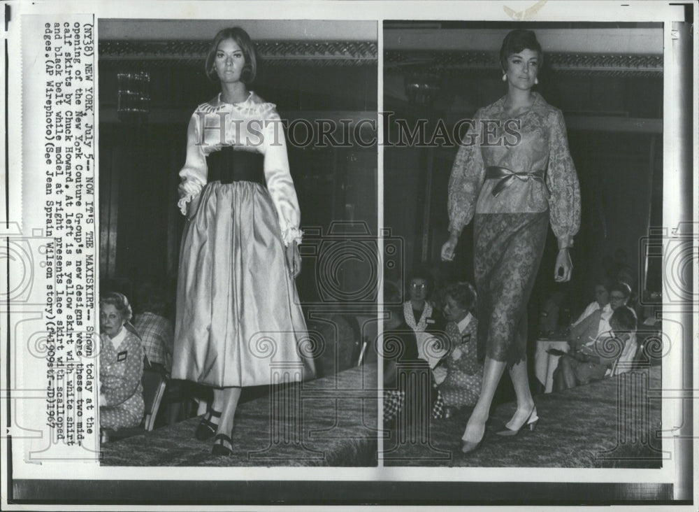 1967 Press Photo New York Couture Fashion Skirts - RRV37889 - Historic Images