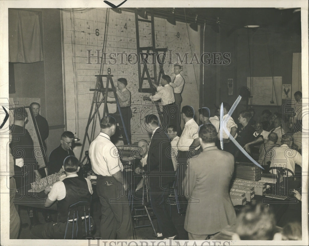 1943 Detroit Air Raid Control Center - Historic Images