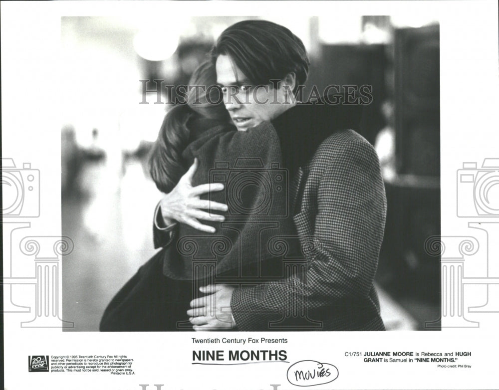 1995 Juliane Moore Hugh Grant Nine Months - Historic Images