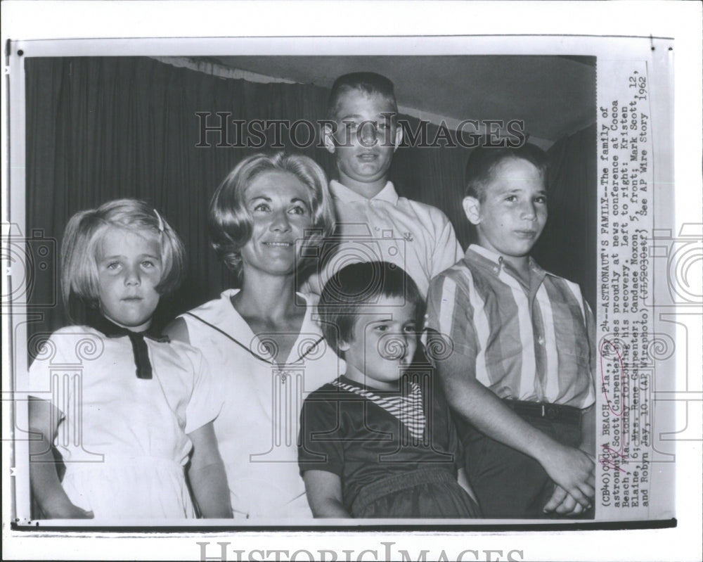 1962 Press Photo Astronaut Scott Carpenter family - Historic Images