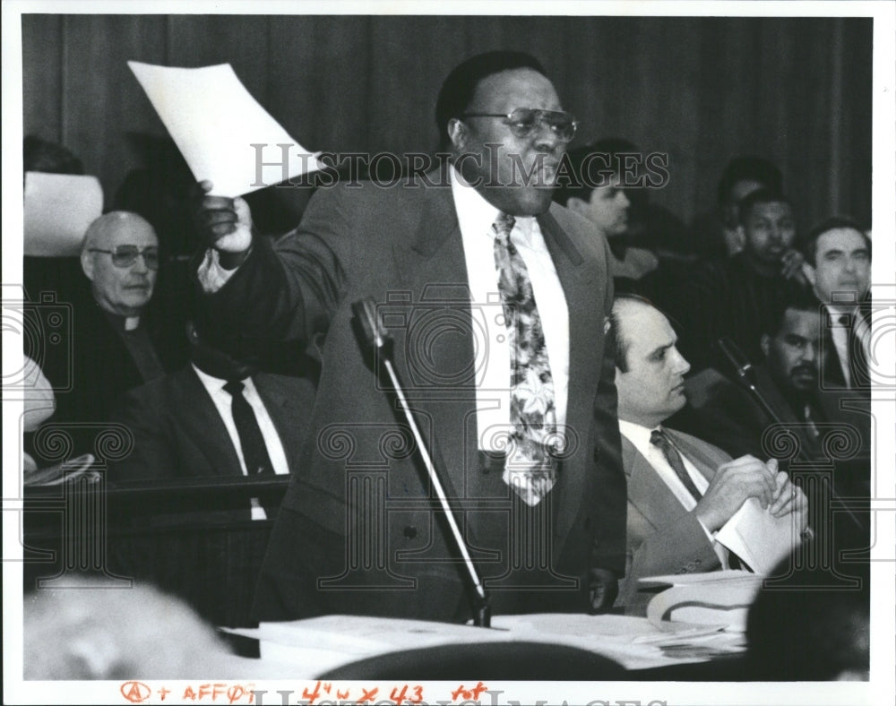 1993 Alderman Lemuel Austin Jr. Speaking - Historic Images