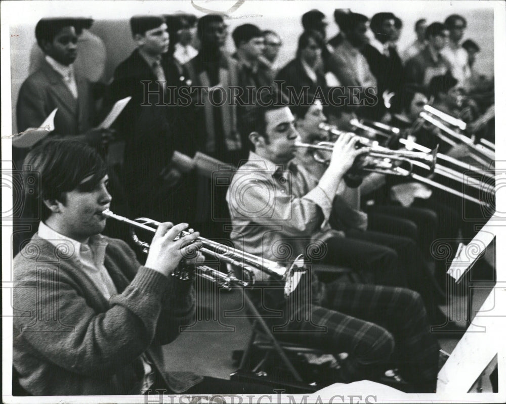 1970 Press Photo Trumpet Section Band - RRV38969 - Historic Images