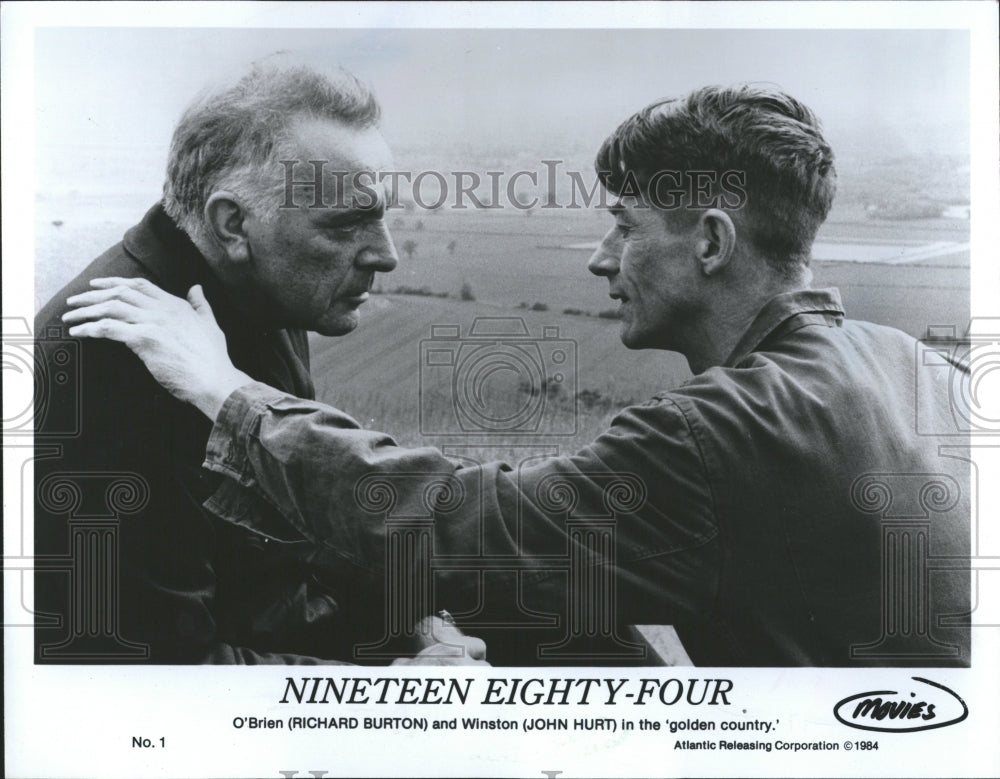 1984 Press Photo Actors Richard Burton And John Hurt - RRV39227 - Historic Images