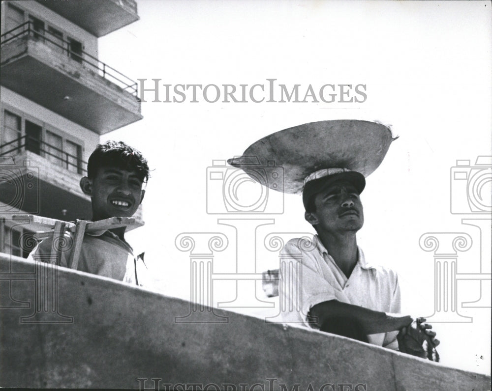 1957 Press Photo two men in Mexico - Historic Images