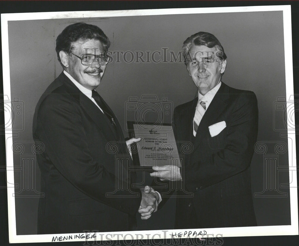 1984 Edward F. Menninger Receives Awards - Historic Images